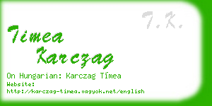 timea karczag business card